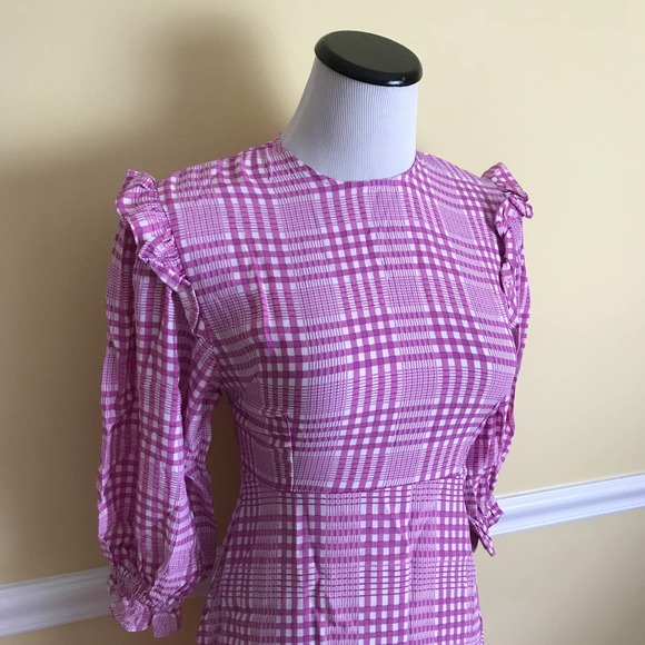 Faithfull the Brand Iris Check Edwina Dress - Picture 6 of 10